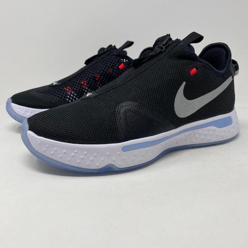 Nike Mens PG 4 Black Round Toe Low Top Lace Up Activewear Sneaker Shoes Size 8.5